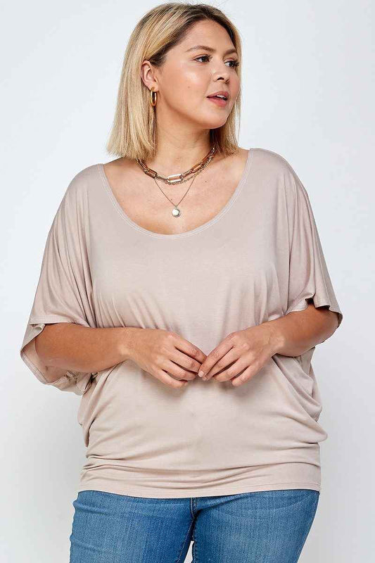 Solid Knit Top, with a Flowy Silhouette