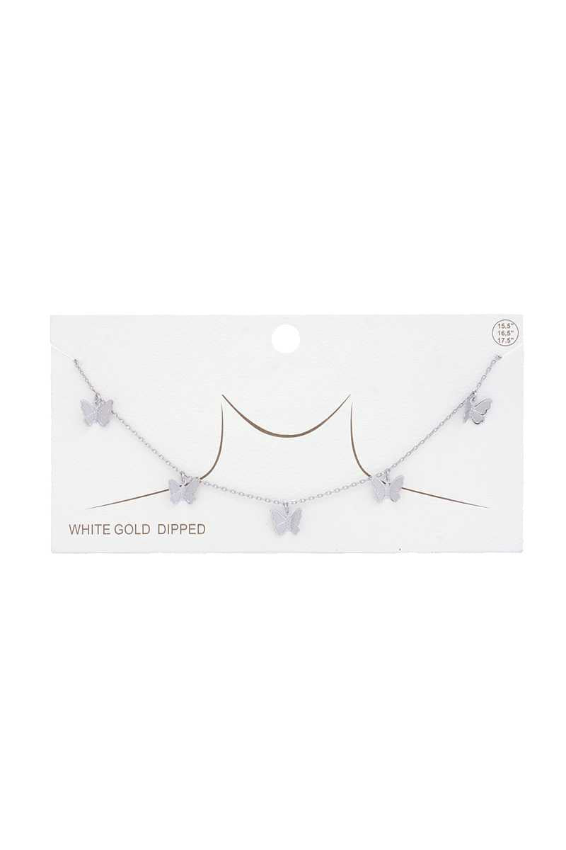 Butterfly Charm Gold Dipped Necklace - It's a Girly Place