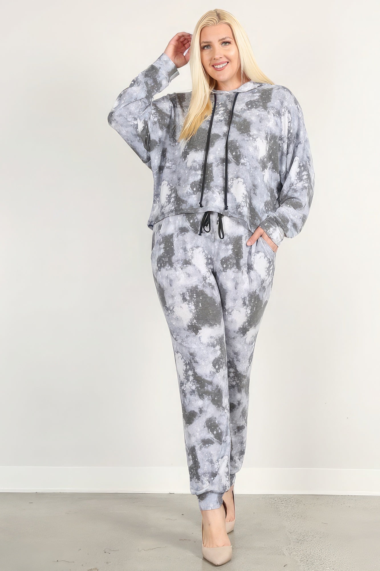 Tie Dye Print Pullover Hoodie And Sweatpants - It's a Girly Place