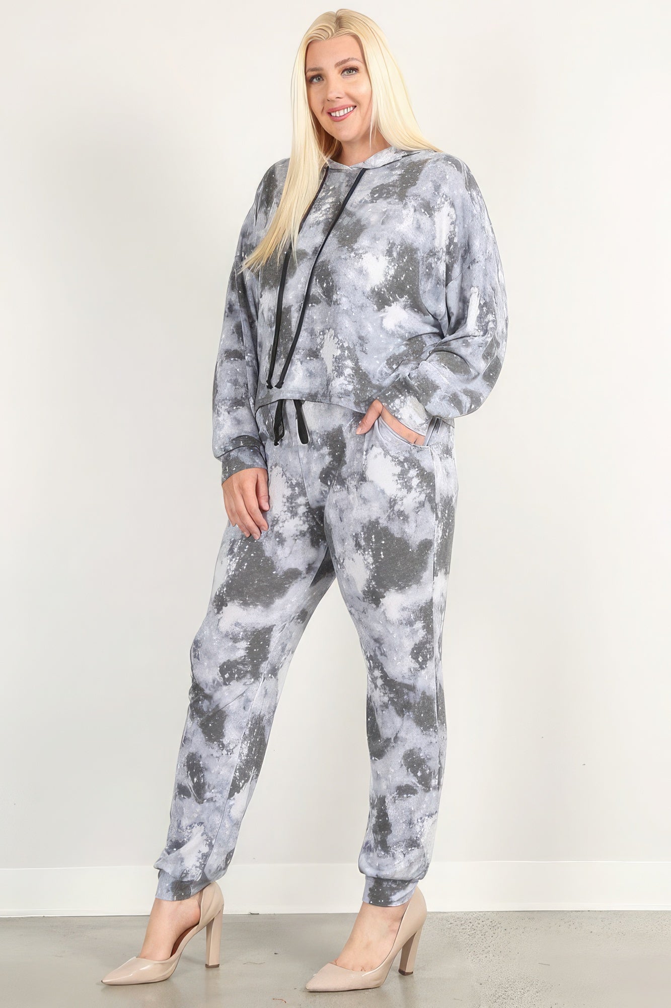 Tie Dye Print Pullover Hoodie And Sweatpants - It's a Girly Place