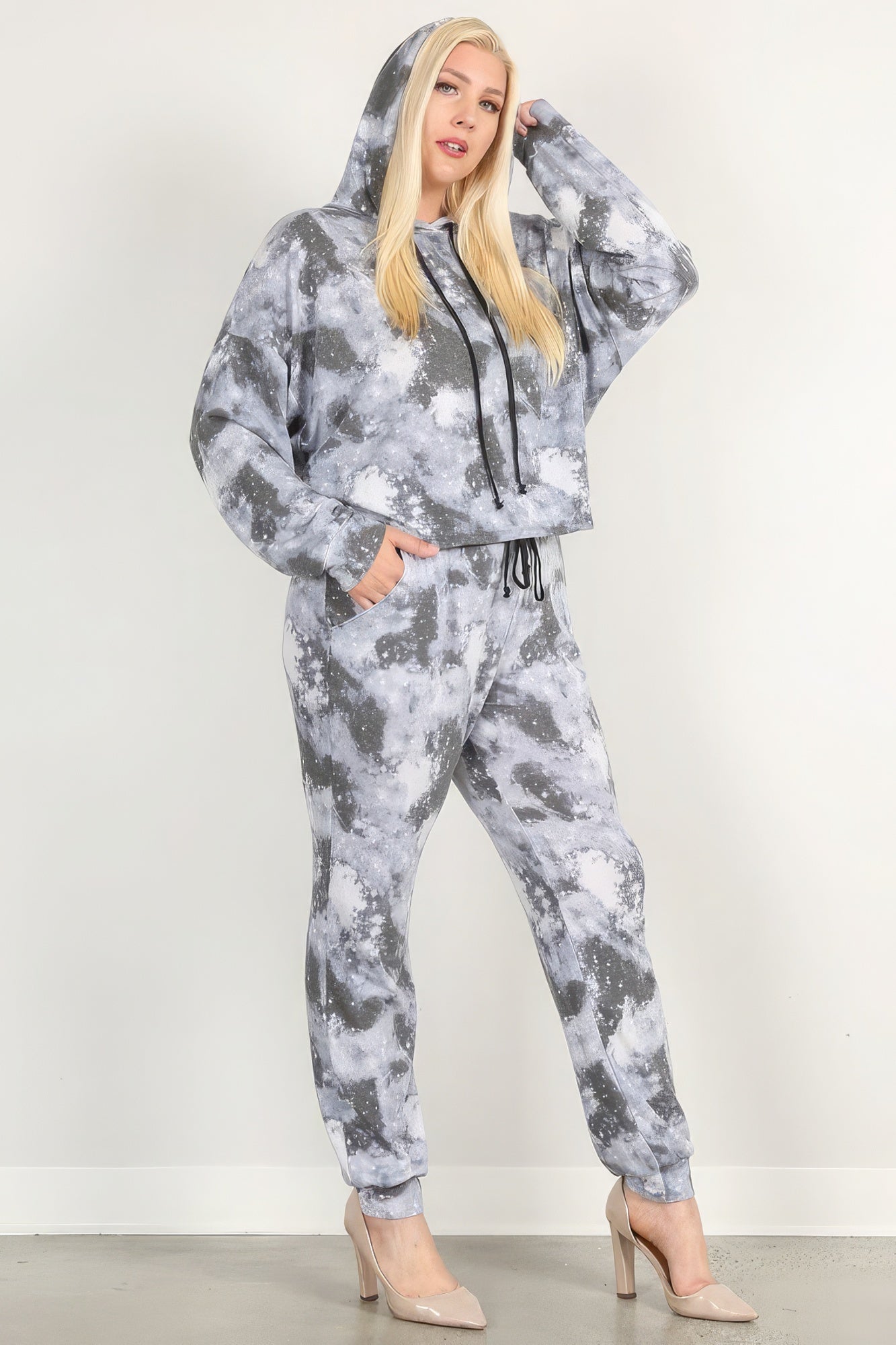 Tie Dye Print Pullover Hoodie And Sweatpants - It's a Girly Place