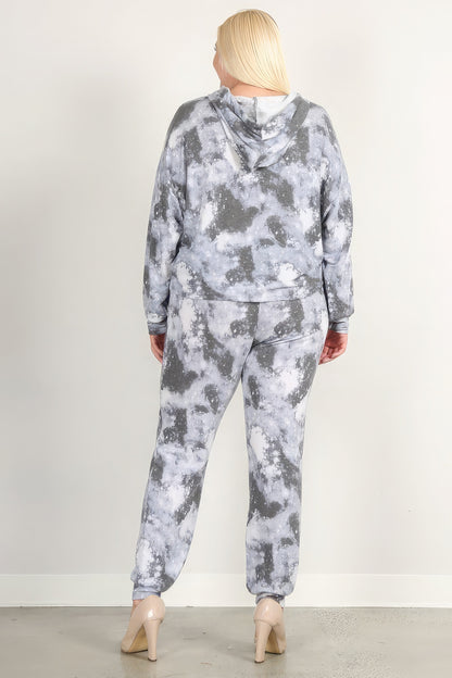 Tie Dye Print Pullover Hoodie And Sweatpants - It's a Girly Place