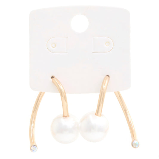 Pearl Bead Metal Earring - It's a Girly Place
