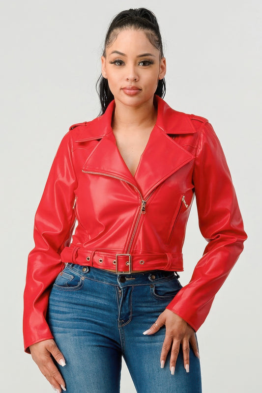 Pu Leather Jacket - It's a Girly Place