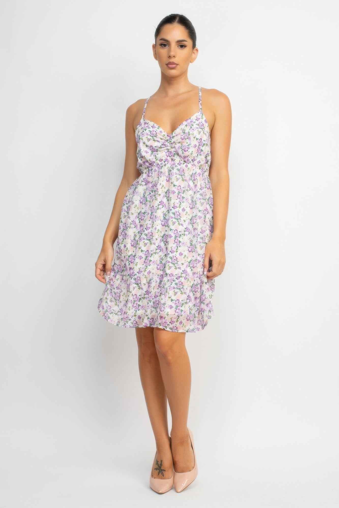 Double Strap Back Mini Dress