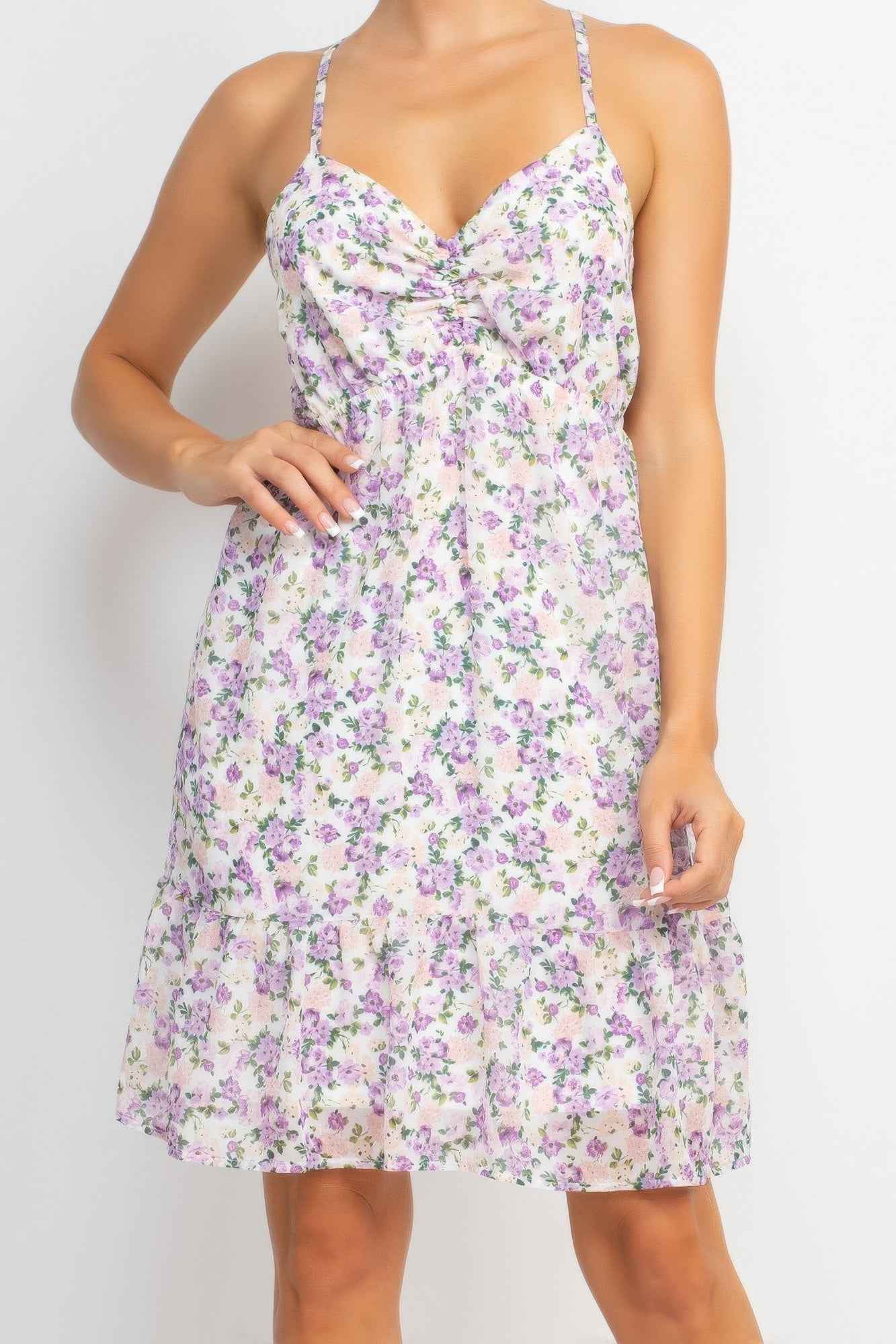 Double Strap Back Mini Dress