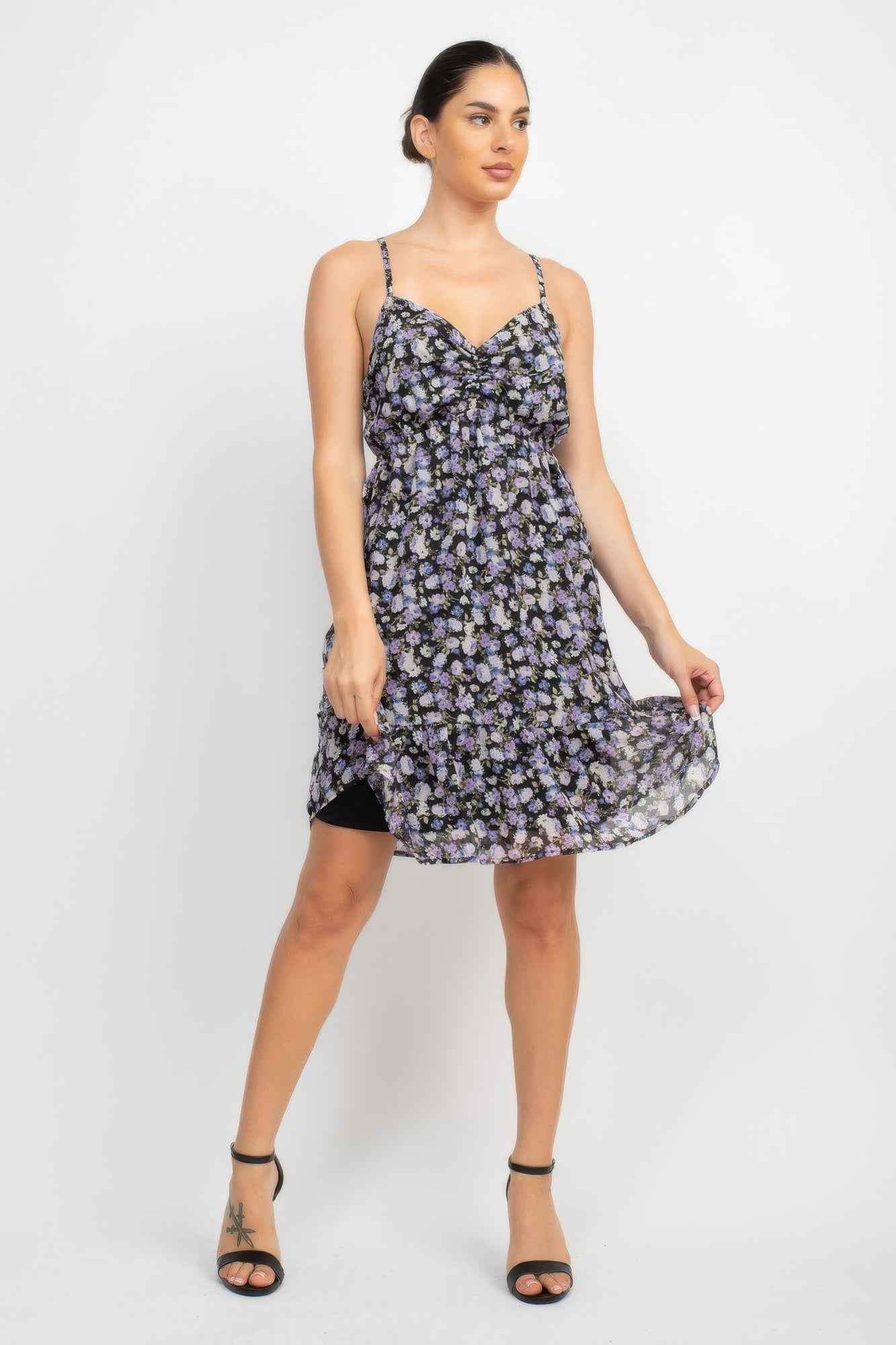 Double Strap Back Mini Dress