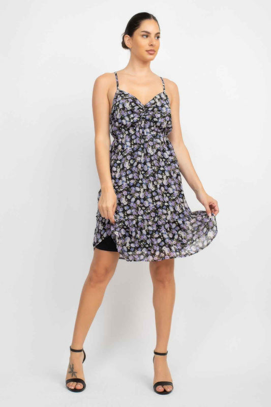 Double Strap Back Mini Dress