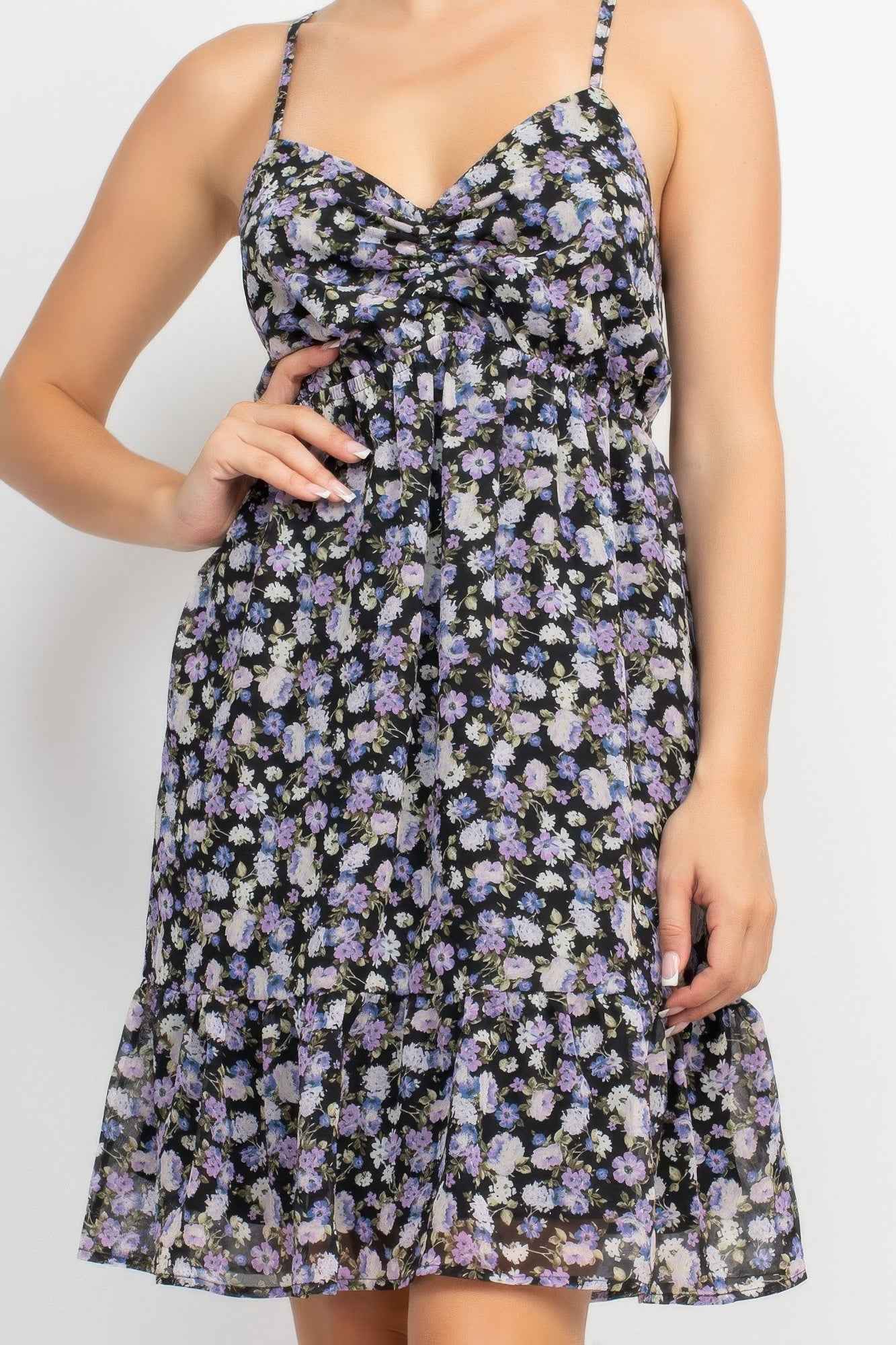 Double Strap Back Mini Dress