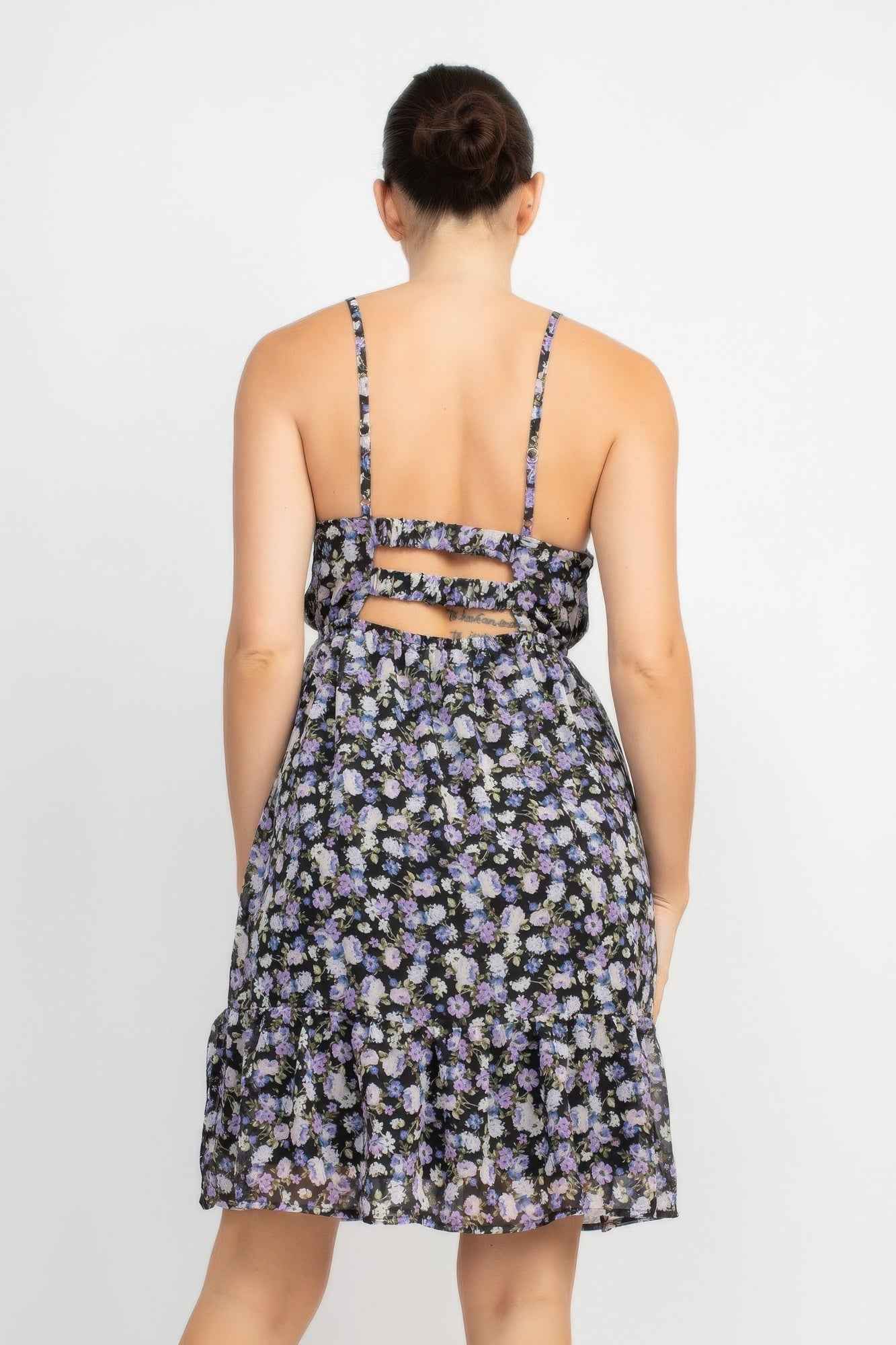 Double Strap Back Mini Dress