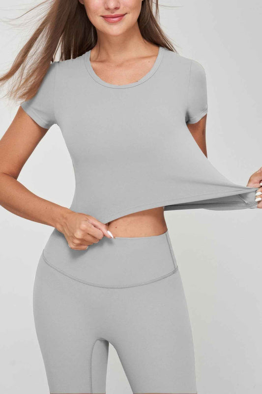 Seamless Short Sleeve Crop Tee
