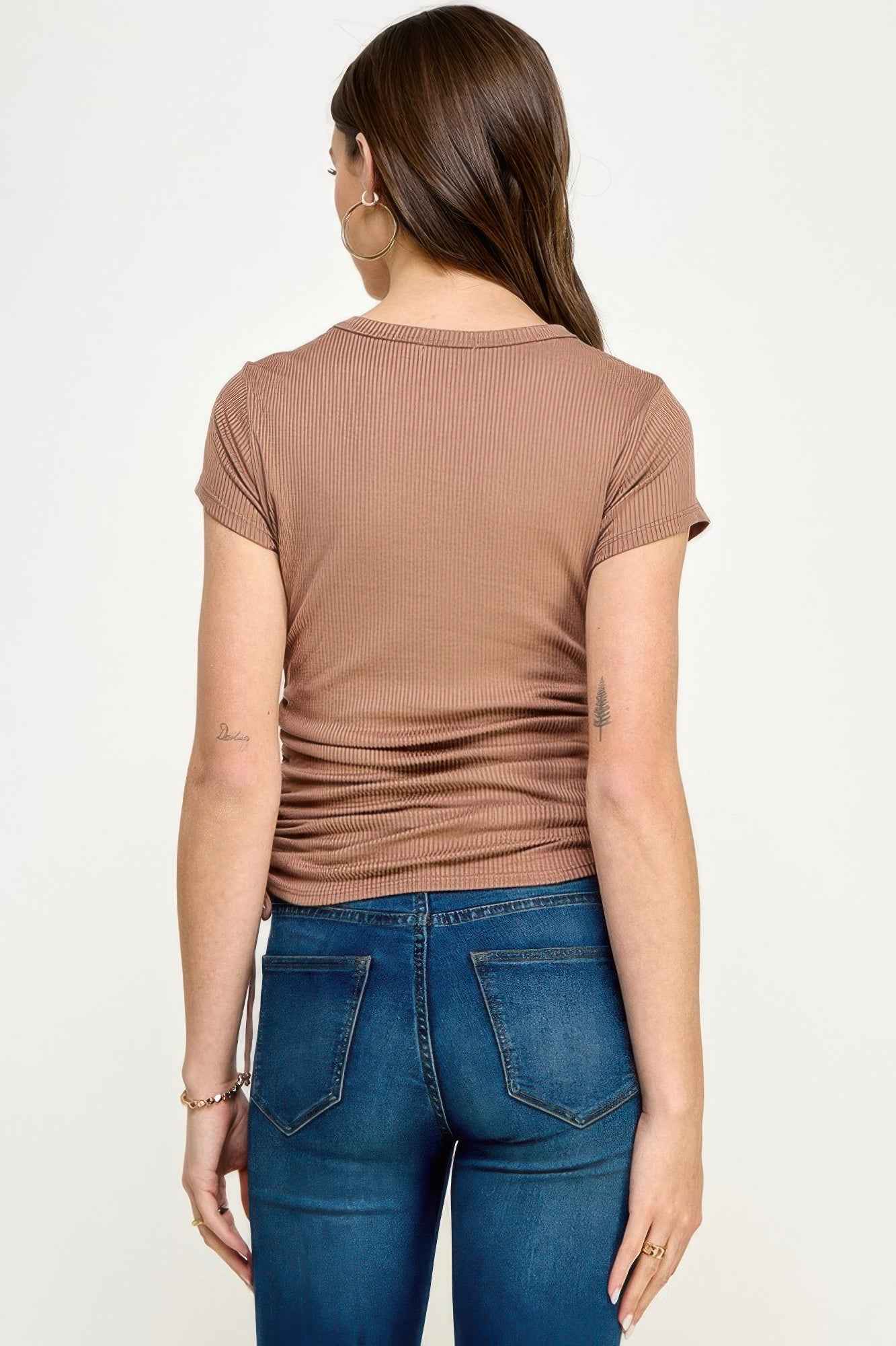 Side Ruched Detail Top