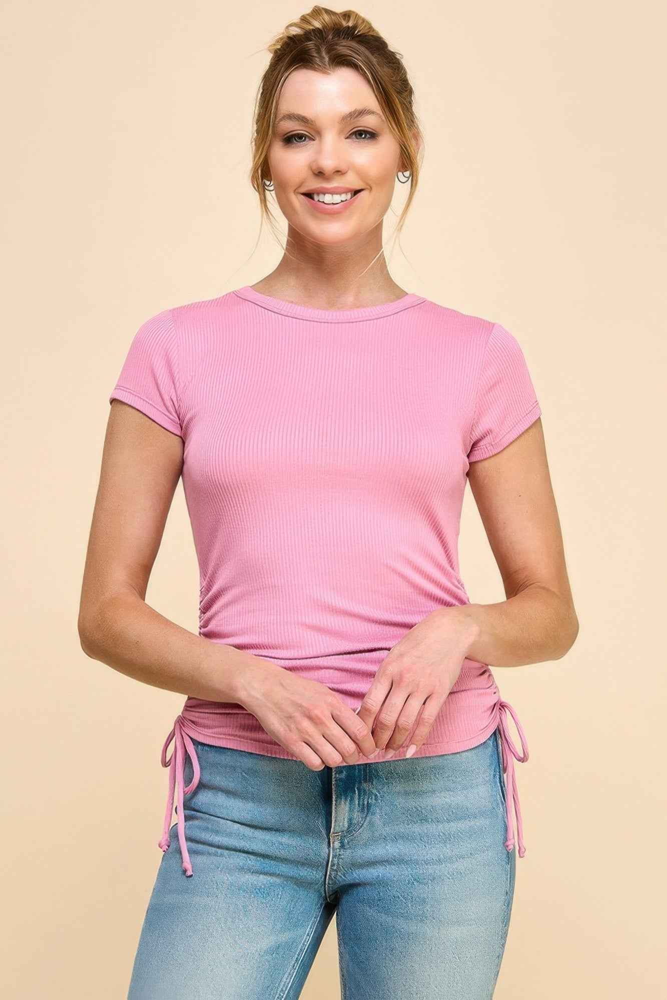 Side Ruched Detail Top