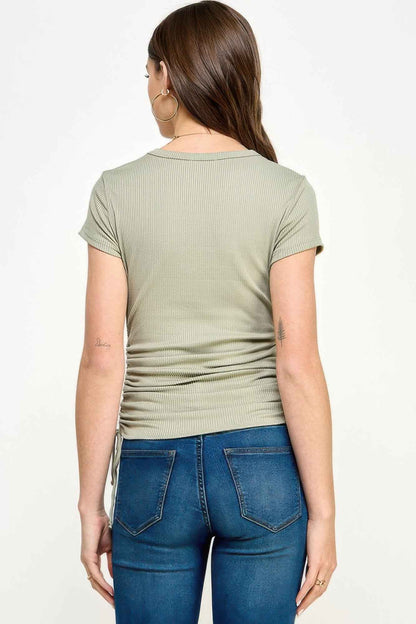 Side Ruched Detail Top