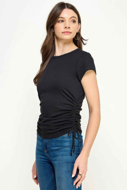 Side Ruched Detail Top