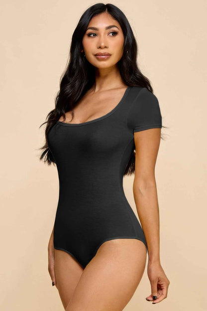 Short Sleeve V-neck Basic Bodysuit