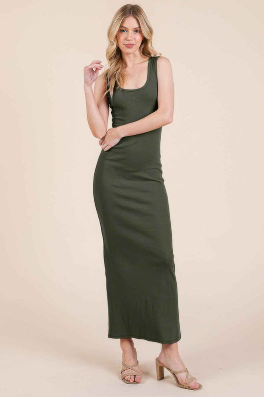Sleeveless Rib Maxi Dress