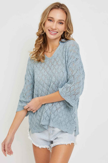 Pointelle Knit Top
