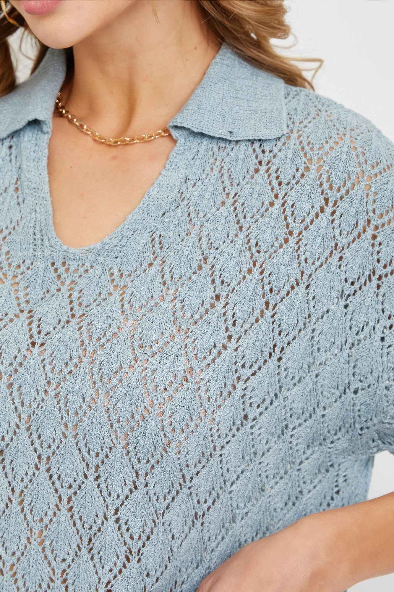 Pointelle Knit Top