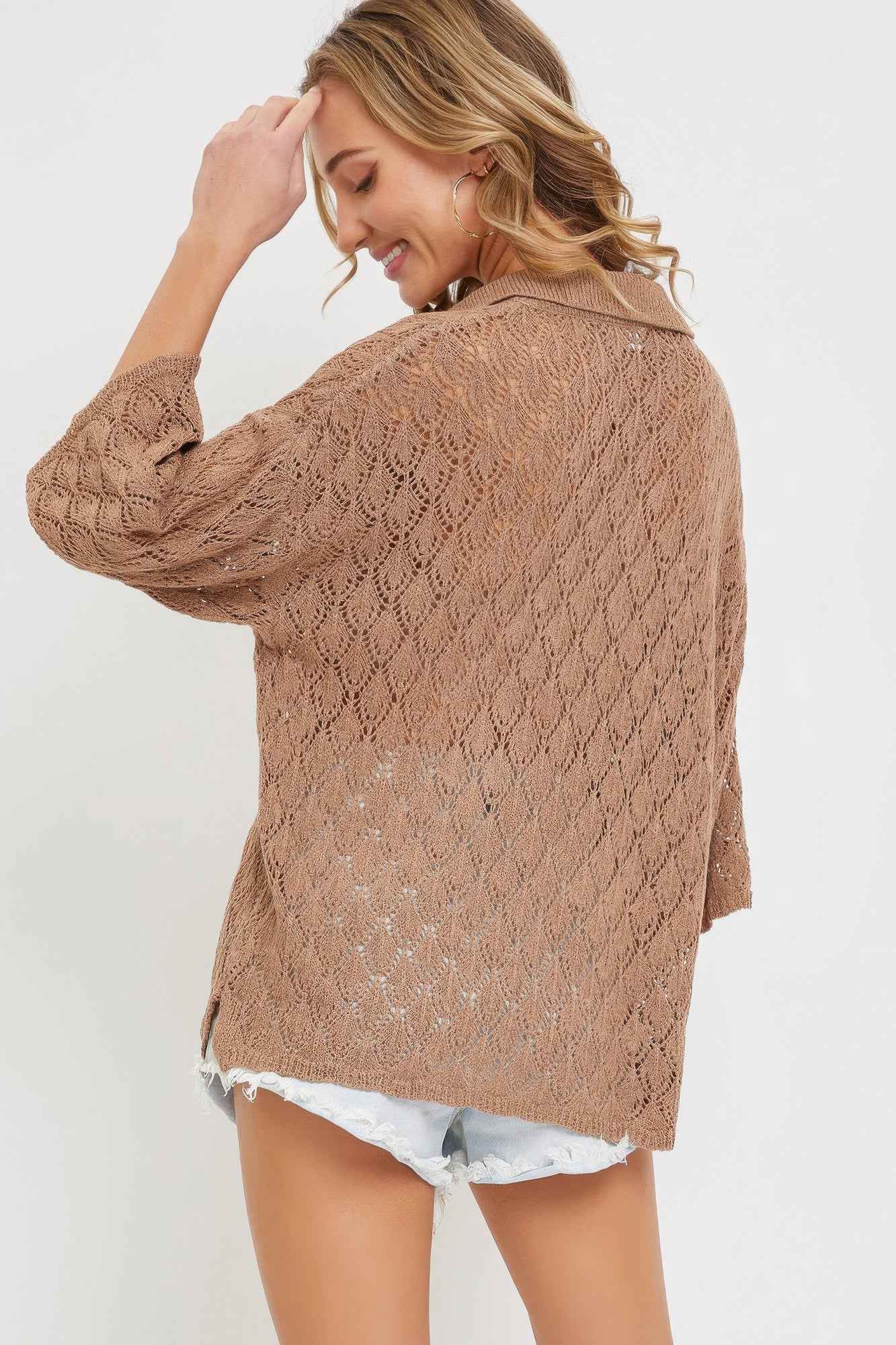 Pointelle Knit Top