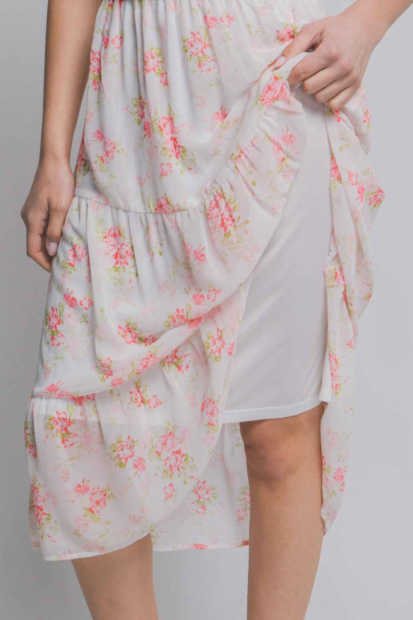 Short Sleeve Floral Maxi Dress