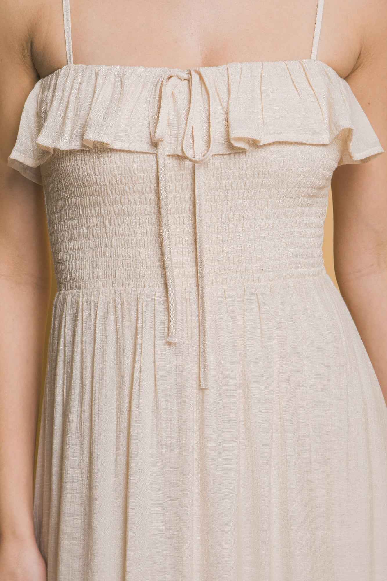 Smocked Ruffle Maxi Dress