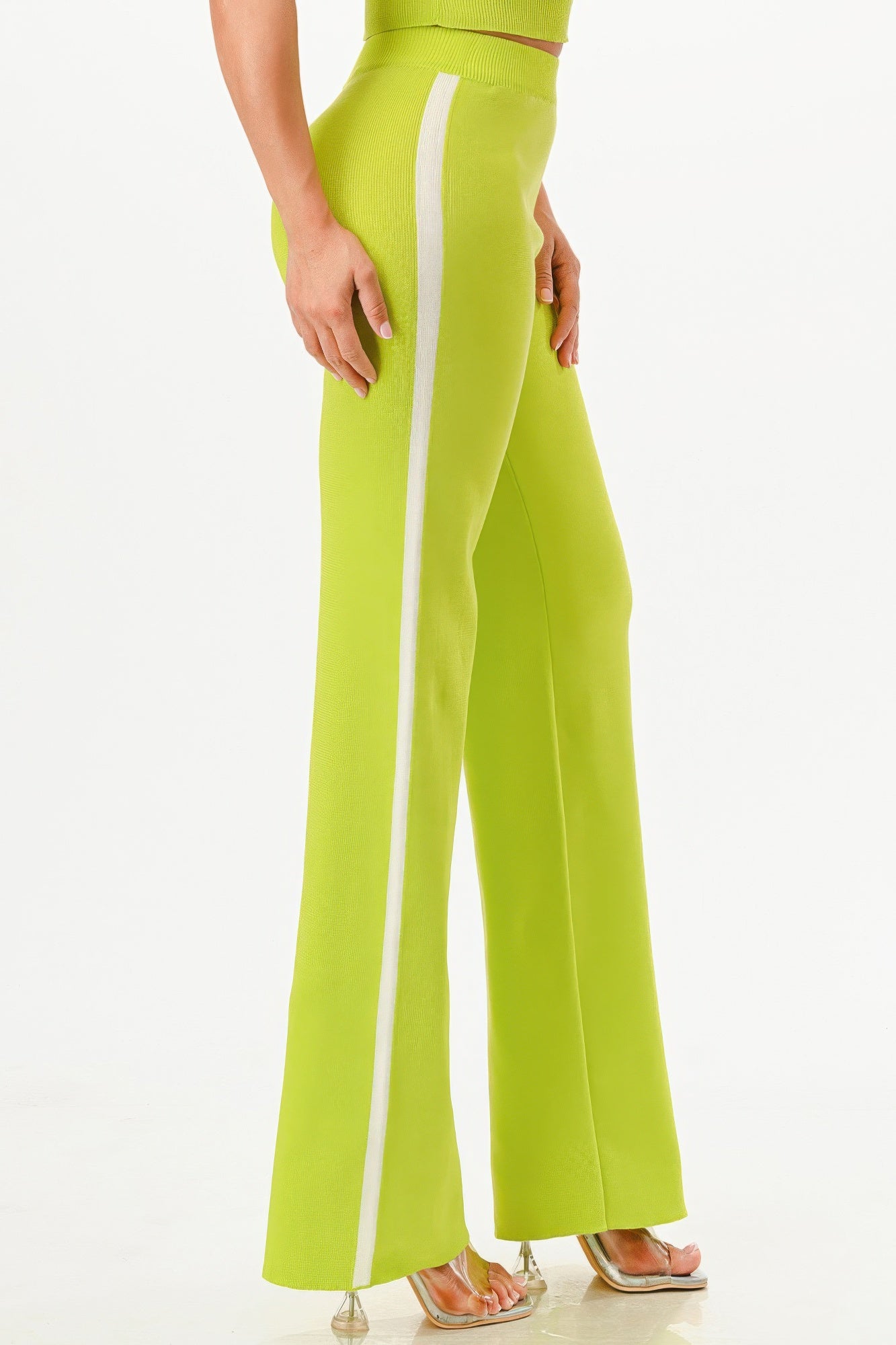 Cropped Polo Sweater Shirt And Pants Set - It's a Girly Place