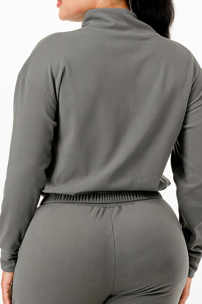 Soft Zipup Track Suit Set - It's a Girly Place