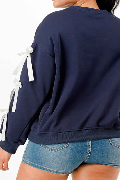 Casual Sweatshirts With Bow