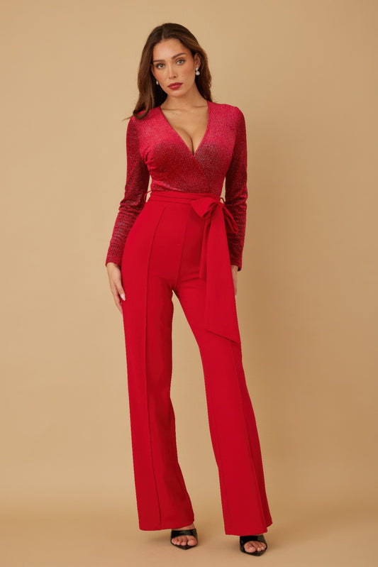 Velvet Top Fashion Jumpsuit - It's a Girly Place