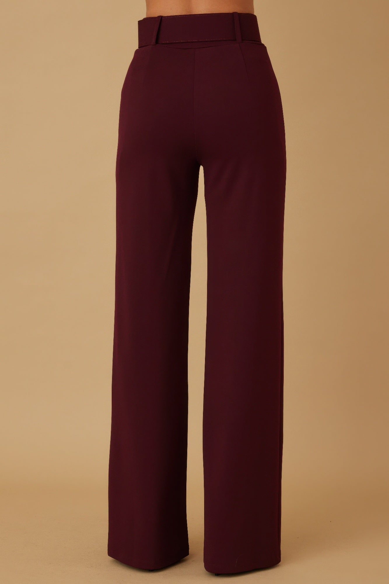 High Waist Pants With Buckle Belt - It's a Girly Place
