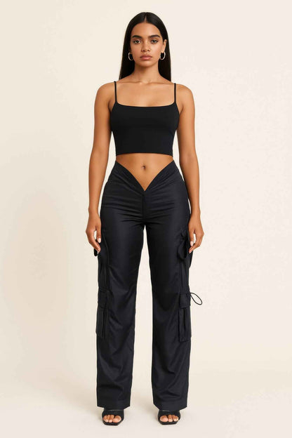 V Cut Cargo Pants