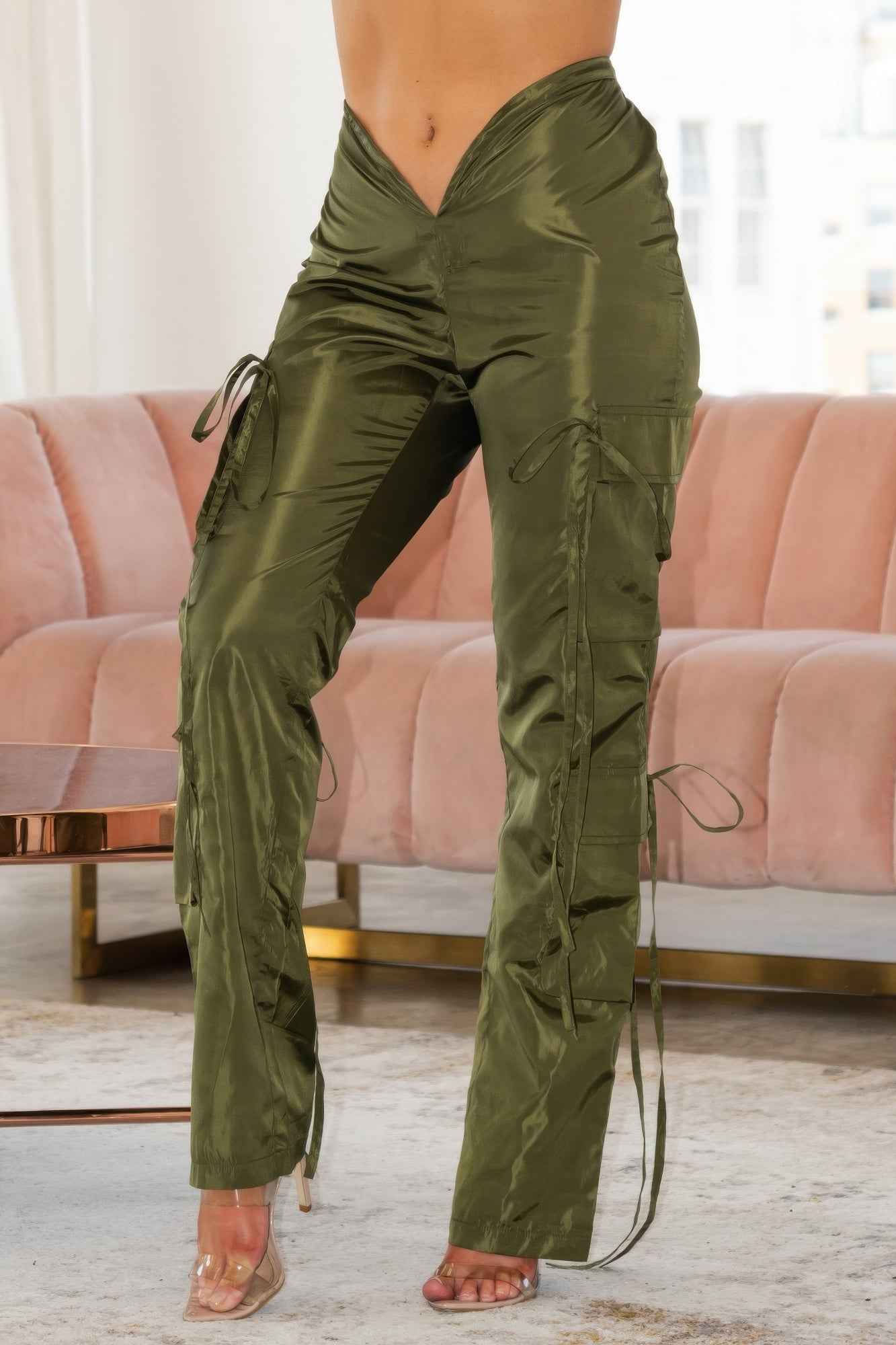 V Cut Cargo Pants