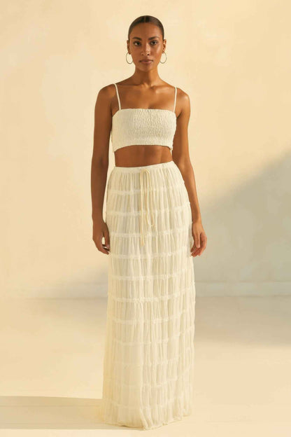 Sky Breeze Sheer Maxi Skirt