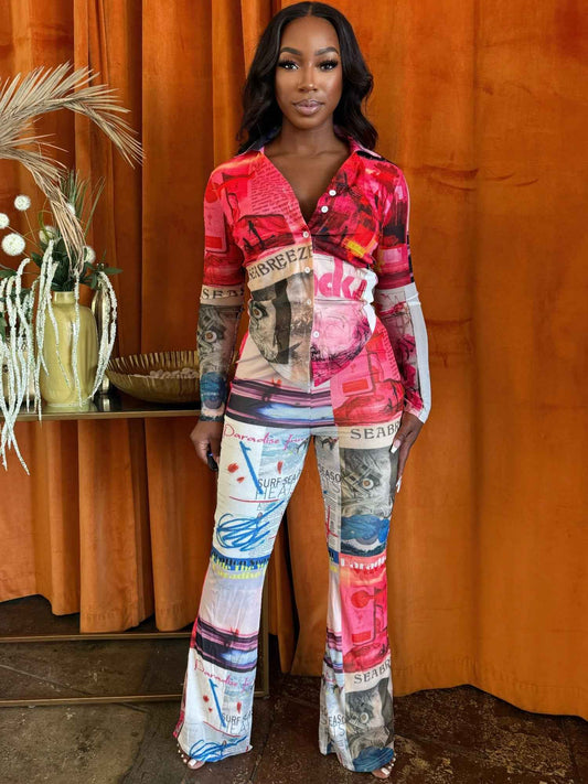 Paradise Inn Pants Set