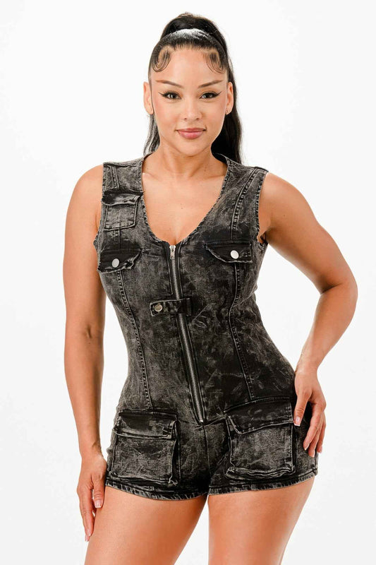 Strachy Denim Romper