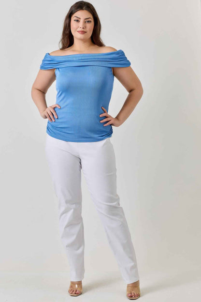 Plus Size Ots 2x1 Knit Rib Top