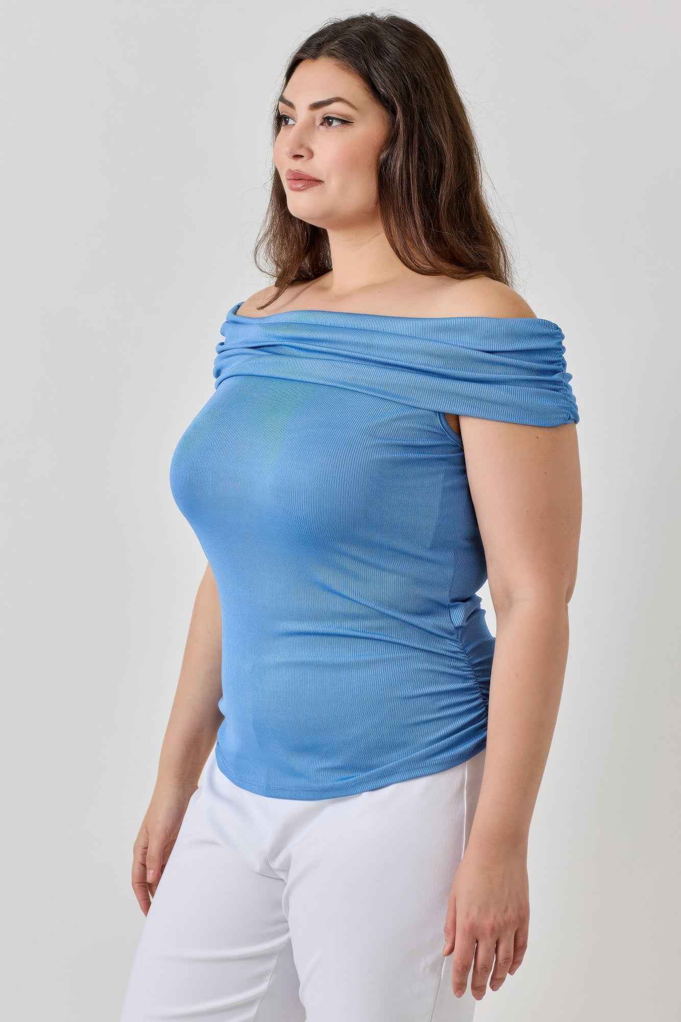 Plus Size Ots 2x1 Knit Rib Top