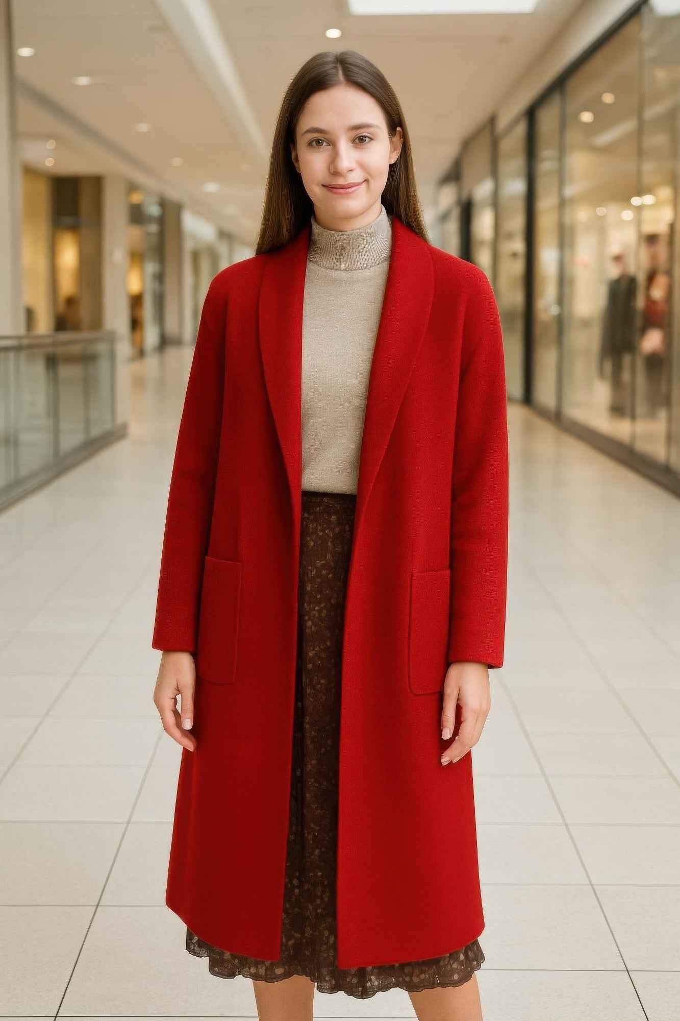 Premium Long Maxi Cardigan With Pockets W/ Stretch