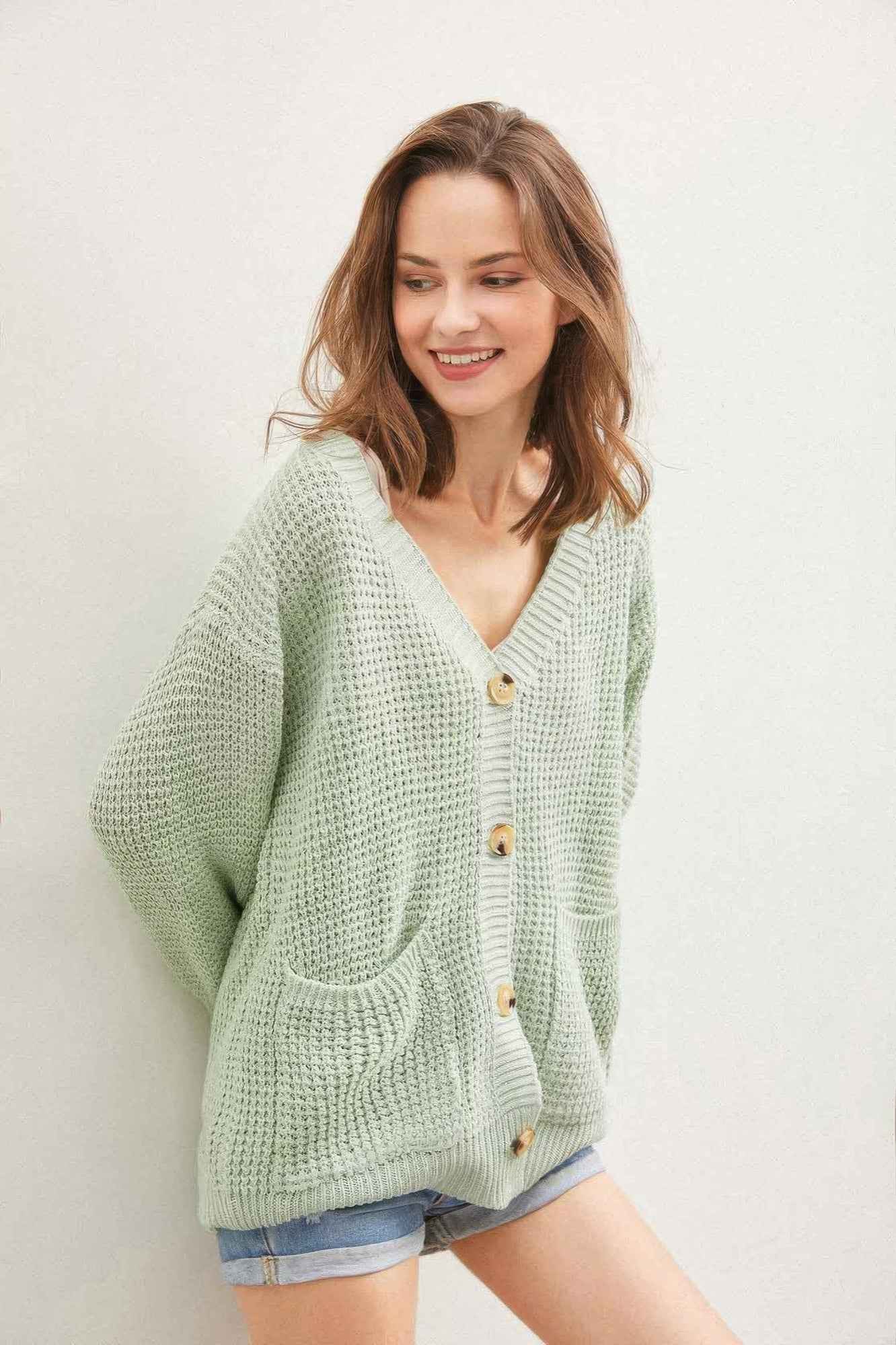 Button Down Knit Cardigan
