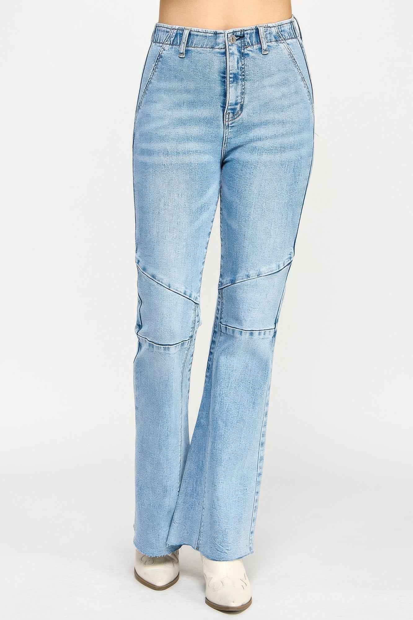 High Rise Flare With Seam Detail