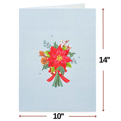 HugePop Christmas Spirit Flower Bouquet Pop Up Card