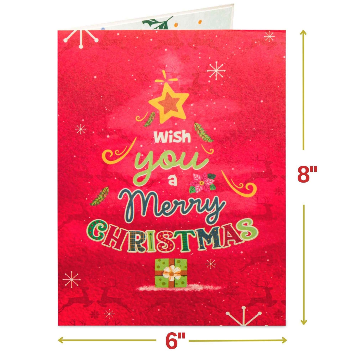 Merry Christmas Frndly Pop Up Card, 5" x 7" Cover