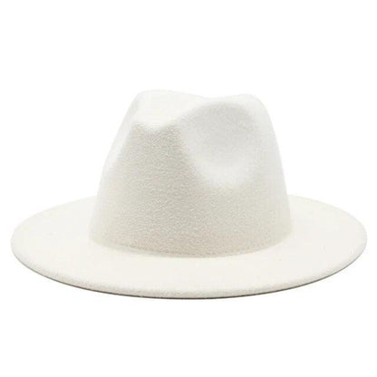 Modern Classic Felt Fedora – Stylish Wide Brim Wool Hat for Men and Women
