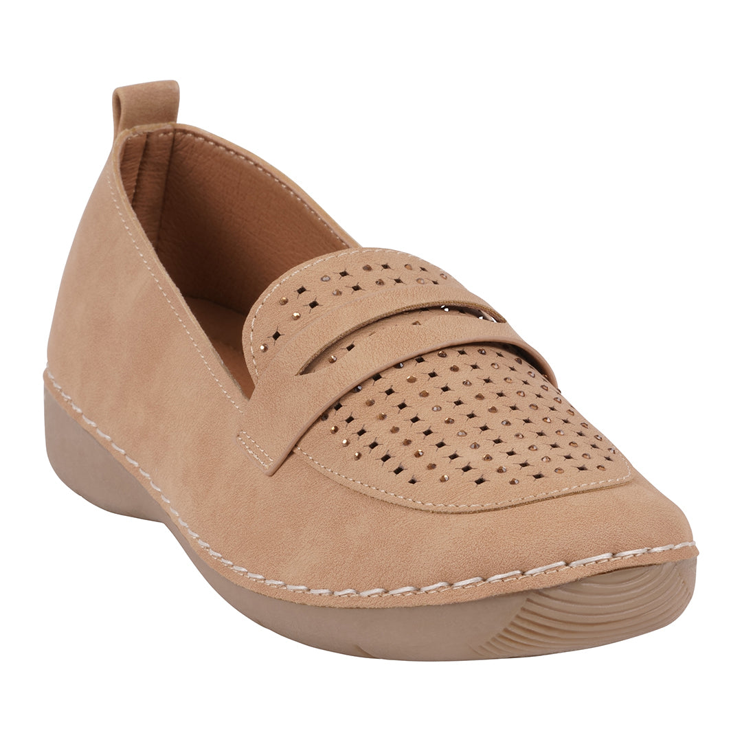 Women's Danita Natural Embellished Penny Flats