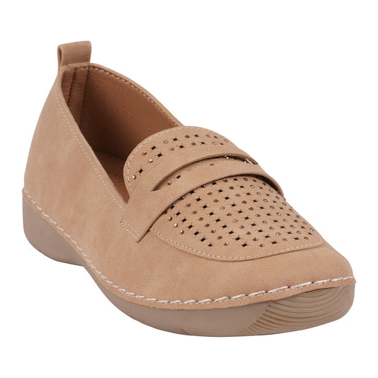 Women's Danita Natural Embellished Penny Flats