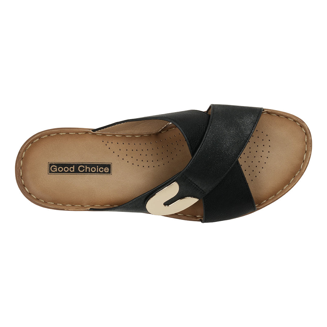 Women's Demi Black Wedge Sandals