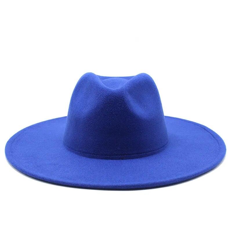 Modern Classic Felt Fedora – Stylish Wide Brim Wool Hat for Men and Women