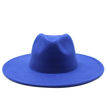 Modern Classic Felt Fedora – Stylish Wide Brim Wool Hat for Men and Women