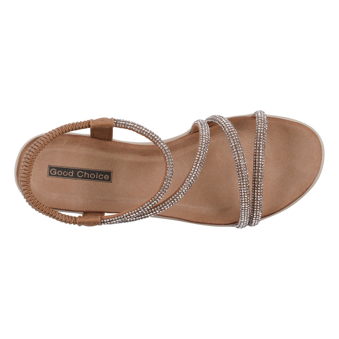 Women's Emory Gold Embellished Wedge Sandals